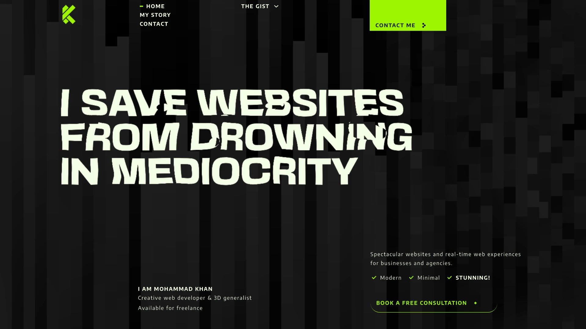 khanux.com personal website preview