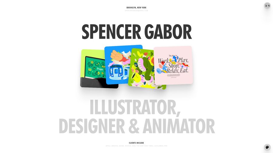 spencergabor.work personal website preview